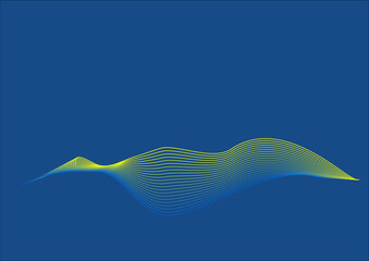 energetic modern wave pattern with gold color