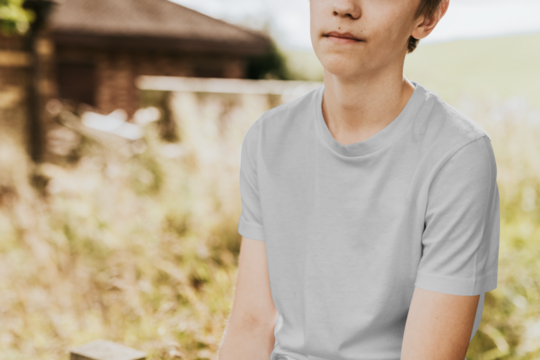 T-shirt PNG mockup, boy's apparel fashion