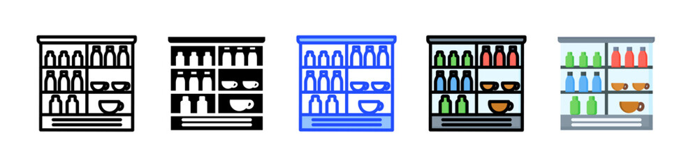 Beverage Icon Collection With Multiple Styles