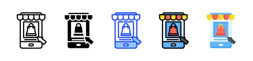 Online Order Icon Collection With Multiple Styles