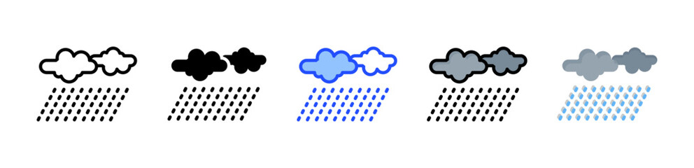 Rainy Icon Collection With Multiple Styles
