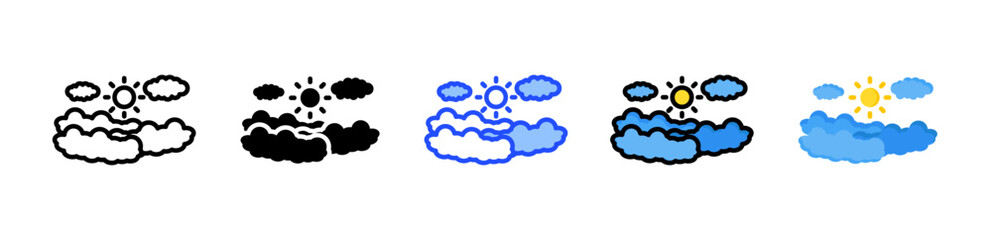 Sunny Sky Icon Collection With Multiple Styles