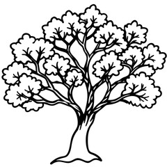 Fototapeta premium Minimalist Cherry Blossom Tree Illustration