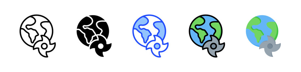 Cyclone Icon Collection With Multiple Styles