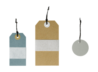 Paper tag mockup set