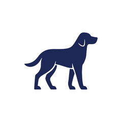 vector illustration of a dog silhouette logo design