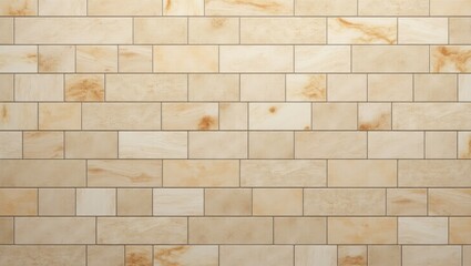 Obraz premium Beige rectangular tiles wall texture background