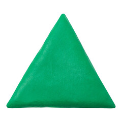 Png clay triangle geometric shape green cute graphic for kids