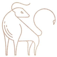 Chinese Ox Year gold png design element