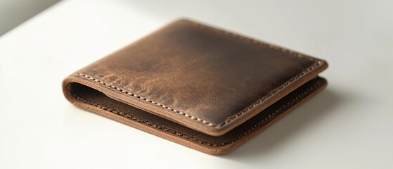 Distressed Brown Leather Wallet: Handmade Craftsmanship