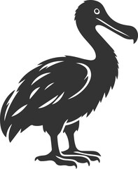 Cute animal vector bird silhouette of a dodo art drawing © MostAklima