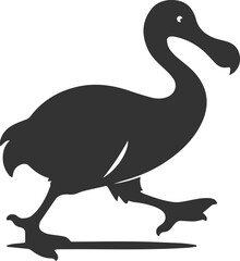 Cute animal vector bird silhouette of a dodo art drawing © MostAklima