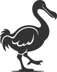 Cute animal vector bird silhouette of a dodo art drawing © MostAklima