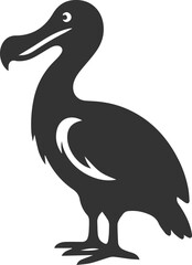Cute animal vector bird silhouette of a dodo art drawing © MostAklima