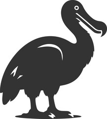 Cute animal vector bird silhouette of a dodo art drawing © MostAklima