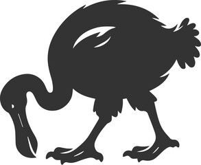 Cute animal vector bird silhouette of a dodo art drawing © MostAklima