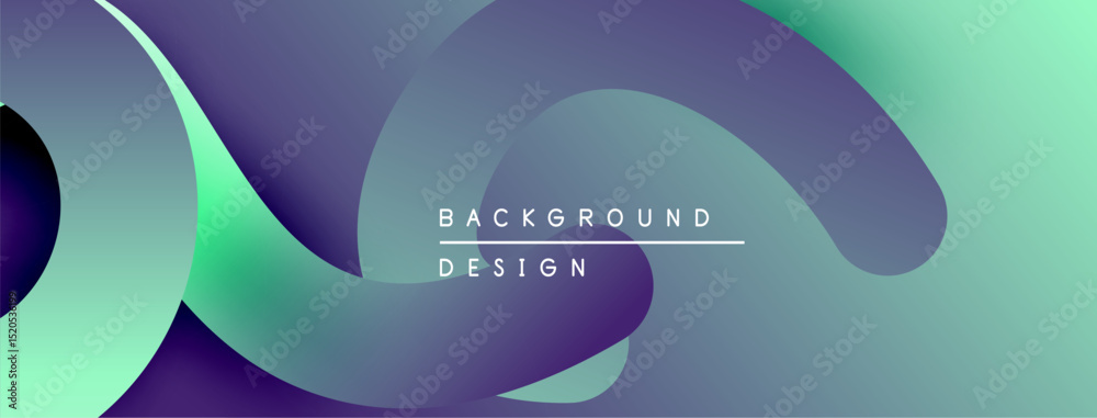 Aufkleber abstract fluid shapes, vibrant colors blend. modern design, smooth gradients create dynamic composit