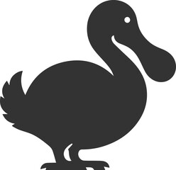 Cute animal vector bird silhouette of a dodo art drawing © MostAklima
