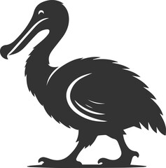 Cute animal vector bird silhouette of a dodo art drawing © MostAklima