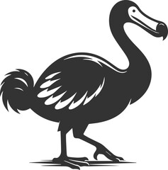 Cute animal vector bird silhouette of a dodo art drawing © MostAklima