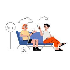 Waiting at the Bus Stop