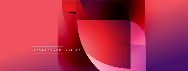 Abstract gradient background. Red, purple hues blend smoothly. Modern design elements create dynamic visual flow.