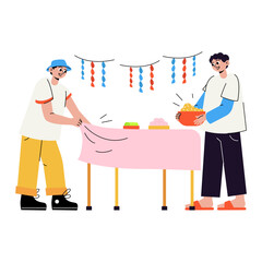 Decorating the Party Table