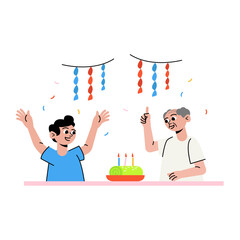 Lighting Candles with Family