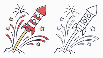 Rocket ship coloring page for kids space adventure printable activity educational fun for children learning