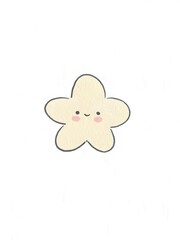Cute Starfish Cartoon with Smiling Face – Kawaii Sea Animal Illustration