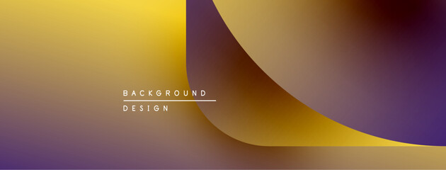 Abstract gradient background. Yellow, purple hues blend smoothly. Minimalist design features text elements, simple shapes. Modern aesthetic.