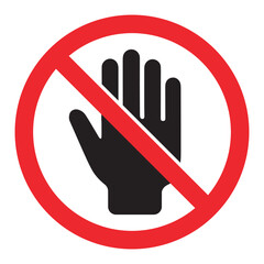 Stop and Warning Signs Icon Set &ndash; Red Forbidden Symbols and Traffic Safety Vector Illustration.