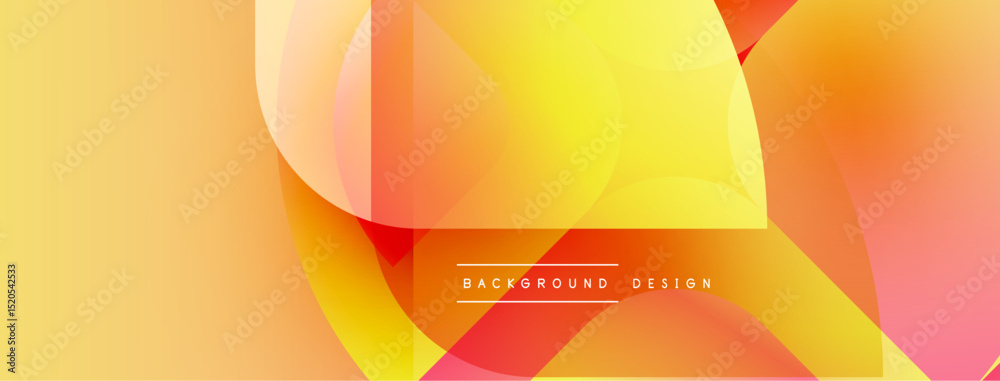 Poster Abstract fluid shapes, warm colors blend. Gradient background creates dynamic visual effect. Modern design element.