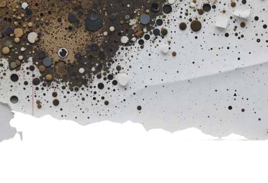 Abstract Ink Splatter and Textured Edge transparent background