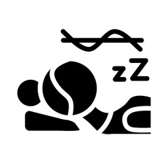 Sleep Cycle Vector Glyph Icon Design
