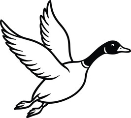 vector illustration of a duck