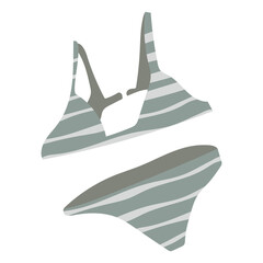 Fototapeta premium Bikini png sticker, cute fashion doodle in earth tone design