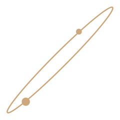 Galaxy png sticker, aesthetic gold line art collage element on transparent background