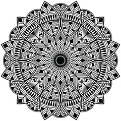 Black and white beautiful mandala design. Traditional and Cultural Beautiful Mandala Pattern Design. 