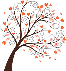 vector tree silhouette illustration 
