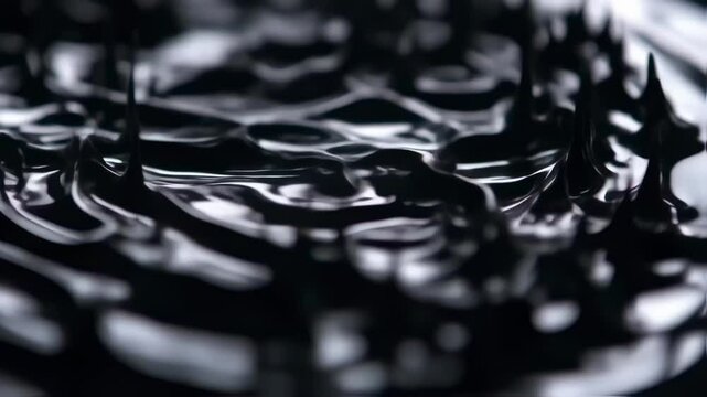 Mesmerizing ferrofluid motion with magnetic peaks in a dark liquid field