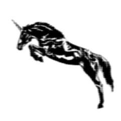 halftone unicorn ilustration © noktahbaru