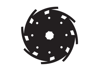 Radial Shredder Equipment Symbol © Crystal Eye Media