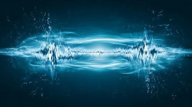 Energetic blue frequency abstract modern design