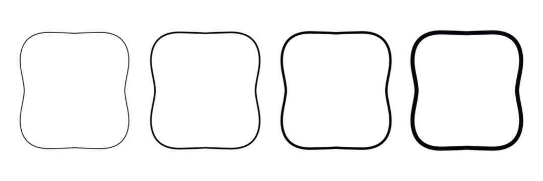 Black frame round corner decoration element vector illustration.  EPS 10  .