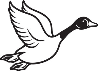 vector illustration of a duck
