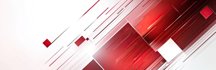 Obraz premium Abstract Red and White Geometric Design Background