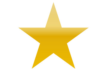 Obraz premium Gold star on white background
