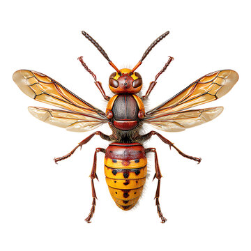 Vespa Velutina Dangerous Wasp Insect Sting Wings Flying Insect Transparent Background