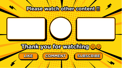 Yellow comic style banner for your business